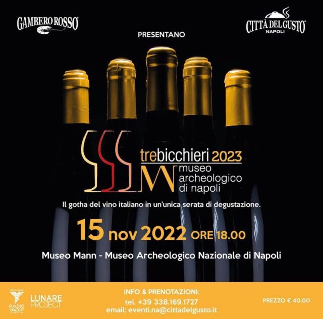 La Toledana presente al Tre Bicchieri Gambero Rosso a Napoli il 15 Novembre