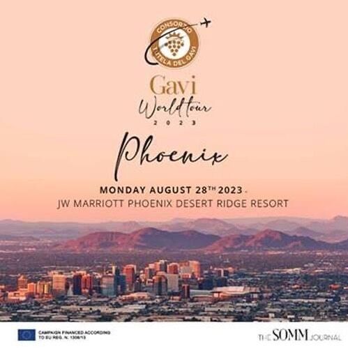 La Toledana Gavi di Gavi 2022 vi aspetta a Phoenix il 28 Agosto al JW MARRIOT PHOENIX HOTEL per il Gavi World Tour 2023